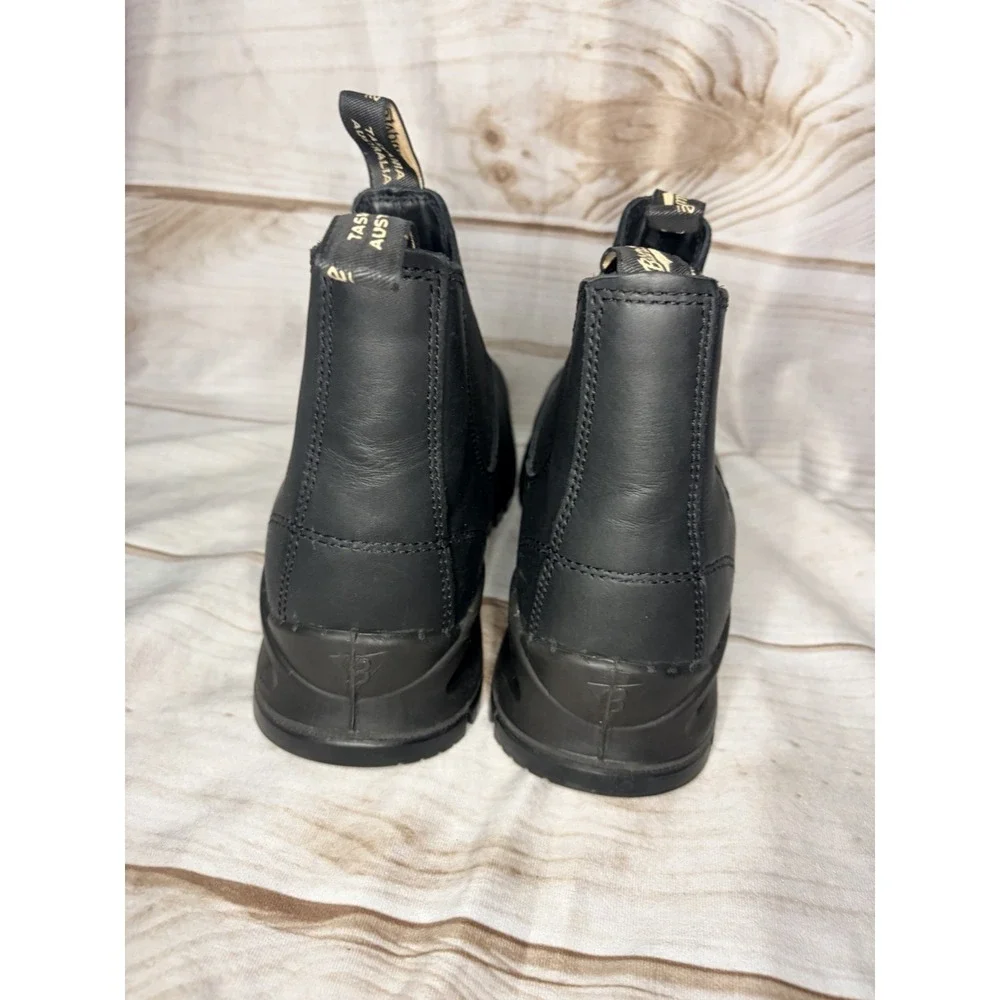 Blundstone 510 Black Leather Chelsea Work Boots Soft Toe Unisex AU 11 US 12